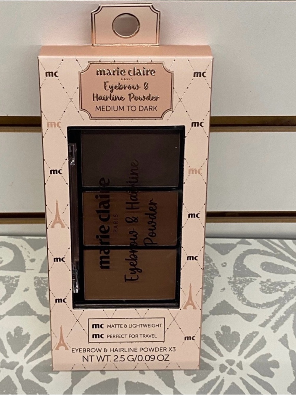 marie claire Eyebrow & Hairline Powder Trio - Medium to Dark